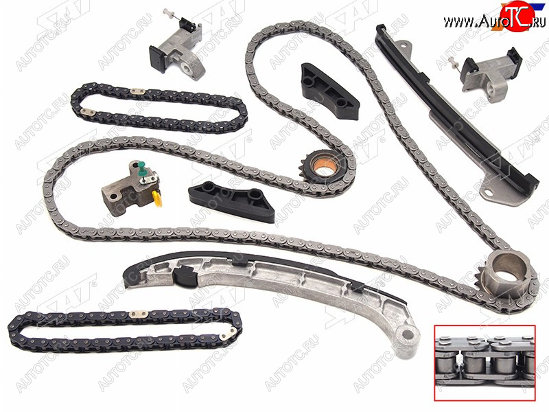 12 549 р. Комплект цепи ГРМ TOYOTA LC PRADO 150FJ CRUISER4-RUNNER 09- 1GR SAT TK-TY210-J  с доставкой в г. Майкоп
