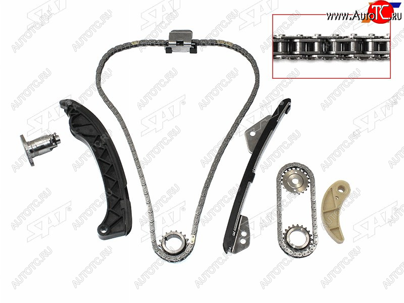 6 649 р. Комплект цепи ГРМ TOYOTA COROLLA,AURIS,RAV4,AVENSIS 1-2ZR-FE SAT TK-TY432-A  с доставкой в г. Майкоп