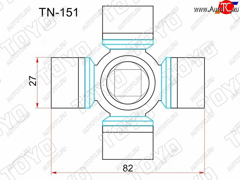 1 039 р. Крестовина карданного вала NISSAN ARMADA 03-PATHFINDER 06-12 TOYO TN-151  с доставкой в г. Майкоп