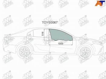 3 199 р. Стекло боковое опускное (Спереди Справа Цвет зеленый) Toyota Camry (XV70) 17-21  Camry UAEUSA 17 KMK TOYS0067  с доставкой в г. Майкоп. Увеличить фотографию 1