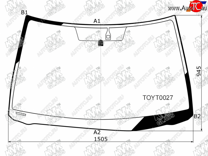 4 899 р. Стекло лобовое (Датчик дождя) Toyota Camry (XV30) 01-06  Camry UAEUSA 01-06 KMK TOYT0027  с доставкой в г. Майкоп