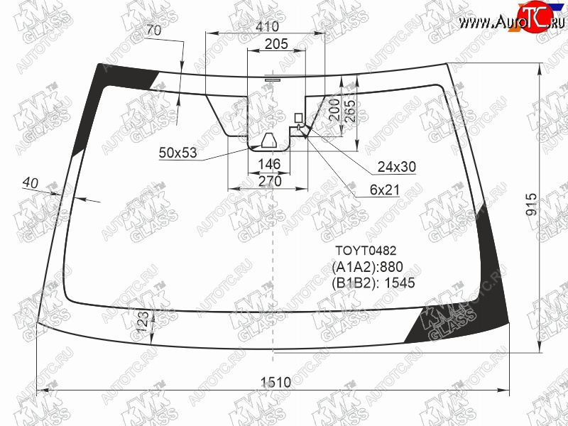 3 889 р. Стекло лобовое (Одна камера Датчик дождя) Toyota Camry (XV70) 17-21  Camry USA 17-20               KMK TOYT0482  с доставкой в г. Майкоп