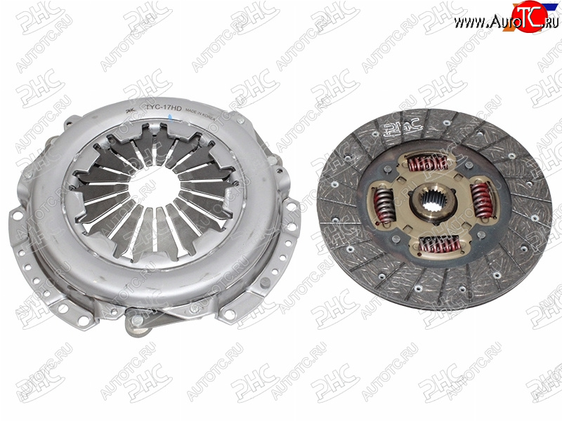 7 949 р. Комплект сцепления TOYOTA AURISYARIS 1.61.8 08-COROLLA 1.6 13-VERSO 1.61.8 09- (без выжимного)  PHC TY17/TYC18  с доставкой в г. Майкоп