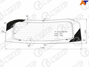 8 299 р. Стекло заднее (Цвет зеленый Обогрев) Toyota Aqua 11-21 XYG TY-JK10 RW/H/X  с доставкой в г. Майкоп. Увеличить фотографию 1