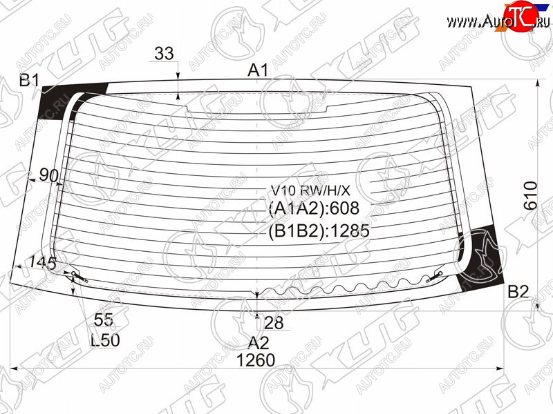8 799 р. Стекло заднее с обогревом NISSAN ALMERA TINO 98-03                                                   XYG V10 RW/H/X  с доставкой в г. Майкоп