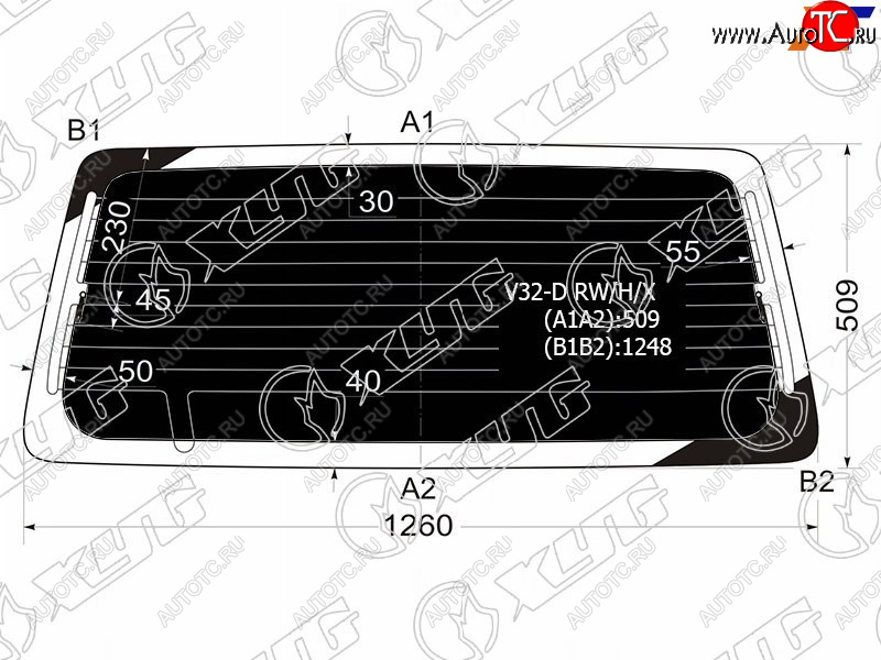 7 199 р. Стекло заднее затемненное с обогревом MITSUBISHI PAJEROMONTERO 35D 91-99                           XYG V32-D RW/H/X  с доставкой в г. Майкоп