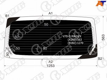 7 699 р. Стекло заднее (Затемненное Обогрев) Mitsubishi Pajero 99-06 XYG V70-D RW/H/X  с доставкой в г. Майкоп. Увеличить фотографию 1
