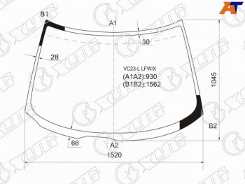 7 699 р. Стекло лобовое Nissan Serena 91-01 XYG VC23-L LFW/X  с доставкой в г. Майкоп. Увеличить фотографию 1