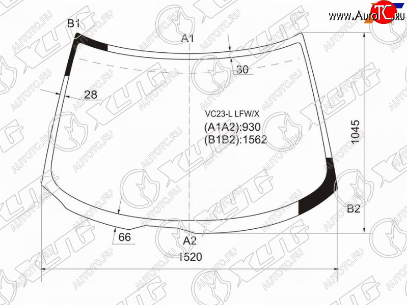 7 699 р. Стекло лобовое Nissan Serena 91-01 XYG VC23-L LFW/X  с доставкой в г. Майкоп