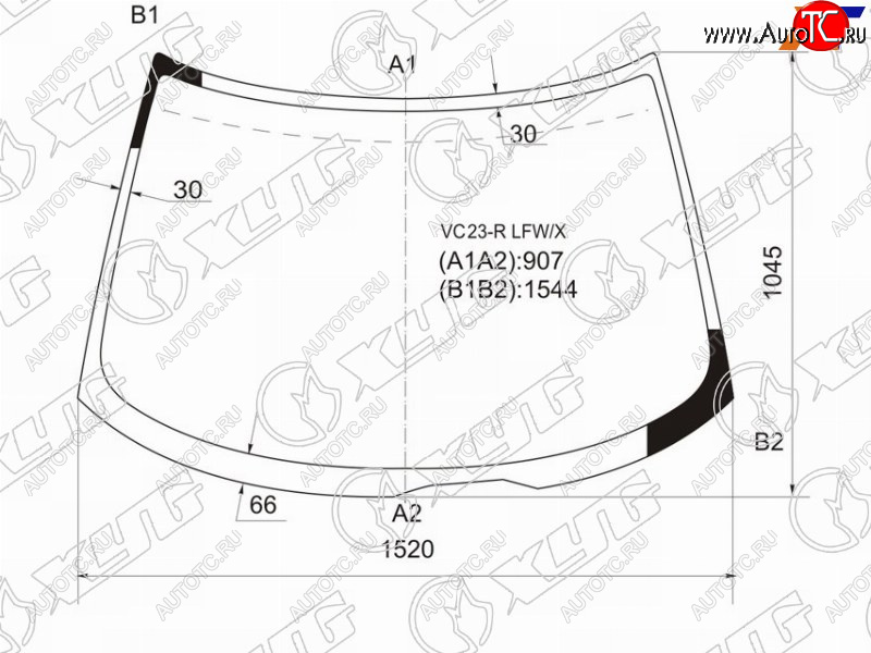 9 199 р. Стекло лобовое Nissan Serena 91-01 XYG VC23-R LFW/X  с доставкой в г. Майкоп
