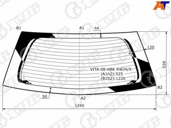 6 599 р. Стекло заднее (Цвет зеленый Обогрев) FAW Vita 07-10 XYG VITA-08-HBK RW/H/X  с доставкой в г. Майкоп. Увеличить фотографию 1