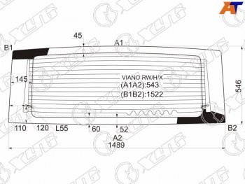 8 199 р. Стекло заднее (Цвет зеленый Обогрев) Mercedes-Benz Viano 03-10  Vito 03-10 XYG VIANO RW/H/X  с доставкой в г. Майкоп. Увеличить фотографию 1