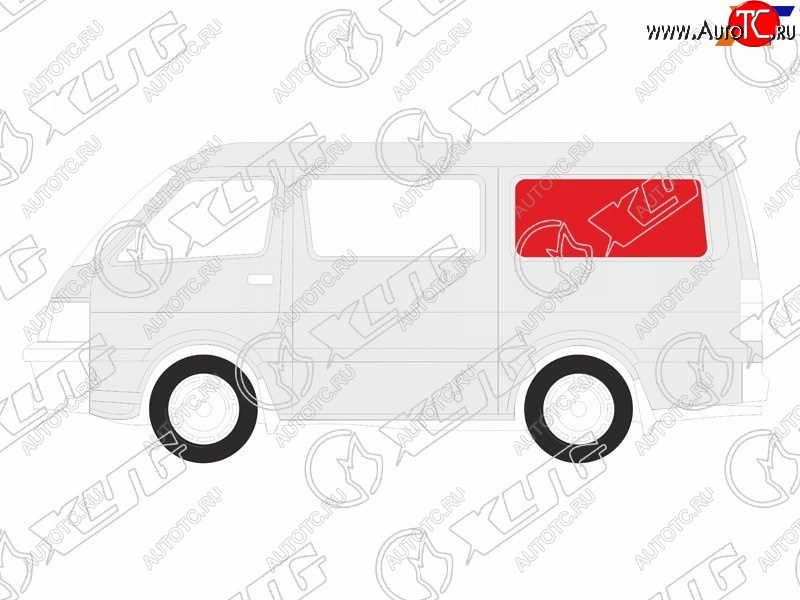 3 699 р. Стекло кузова боковое (не опускное) (Слева Цвет зеленый) Volkswagen Transporter 03-15  Multivan 03 XYG VW-T5 SW/LH/X  с доставкой в г. Майкоп