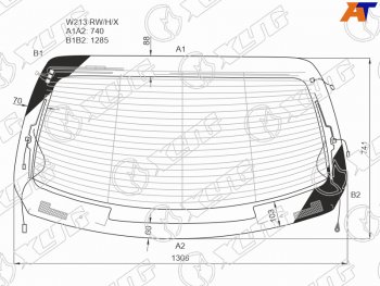 16 349 р. Стекло заднее (Цвет зеленый Обогрев Антенна) Mercedes-Benz E-Class 16-23 XYG W213 RW/H/X  с доставкой в г. Майкоп. Увеличить фотографию 1