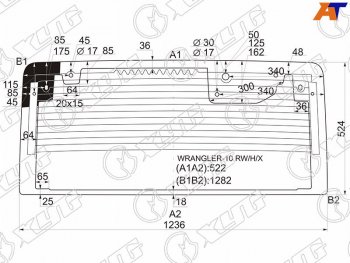 14 999 р. Стекло заднее (Цвет зеленый Обогрев) Jeep Wrangler 10-18 XYG WRANGLER-10 RW/H/X  с доставкой в г. Майкоп. Увеличить фотографию 1