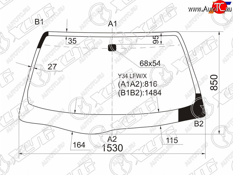 8 649 р. Стекло лобовое Nissan Cedric 99-04  Gloria 99-04 XYG Y34 LFW/X  с доставкой в г. Майкоп