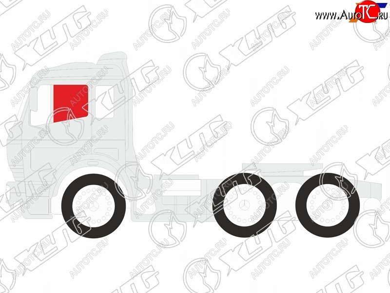2 099 р. Стекло боковое опускное (Спереди Слева Цвет зеленый) Hino Ranger 86-98 XYG Y630 FD/LH2  с доставкой в г. Майкоп