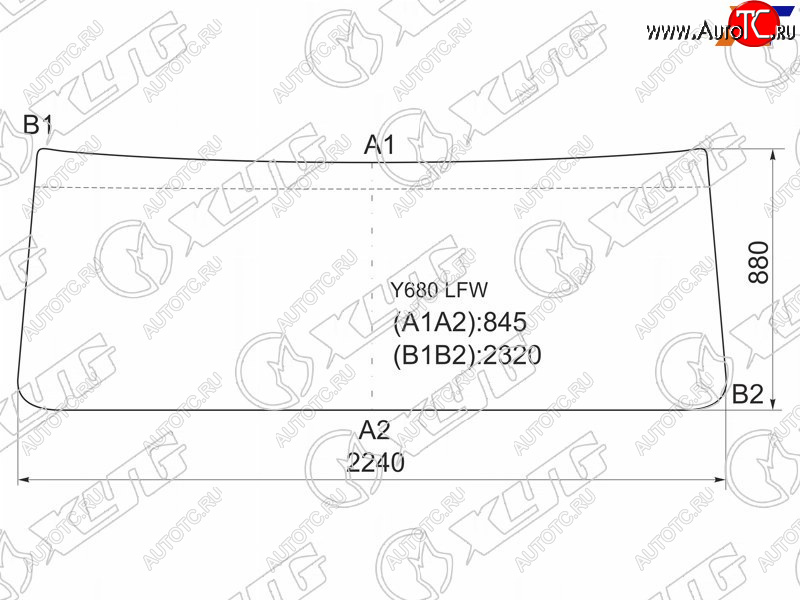 13 199 р. Стекло лобовое Hino Dolphin Profia 92-00  Kia Granto 00- XYG Y680 LFW  с доставкой в г. Майкоп