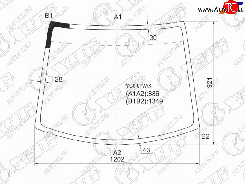 7 999 р. Стекло лобовое Nissan Moco 02-06  Suzuki MR Wagon 01-05 XYG YG6 LFW/X  с доставкой в г. Майкоп