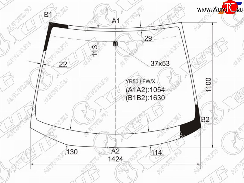 8 899 р. Стекло лобовое Toyota Noah 01-07  Voxy 01-07 XYG YR50 LFW/X  с доставкой в г. Майкоп