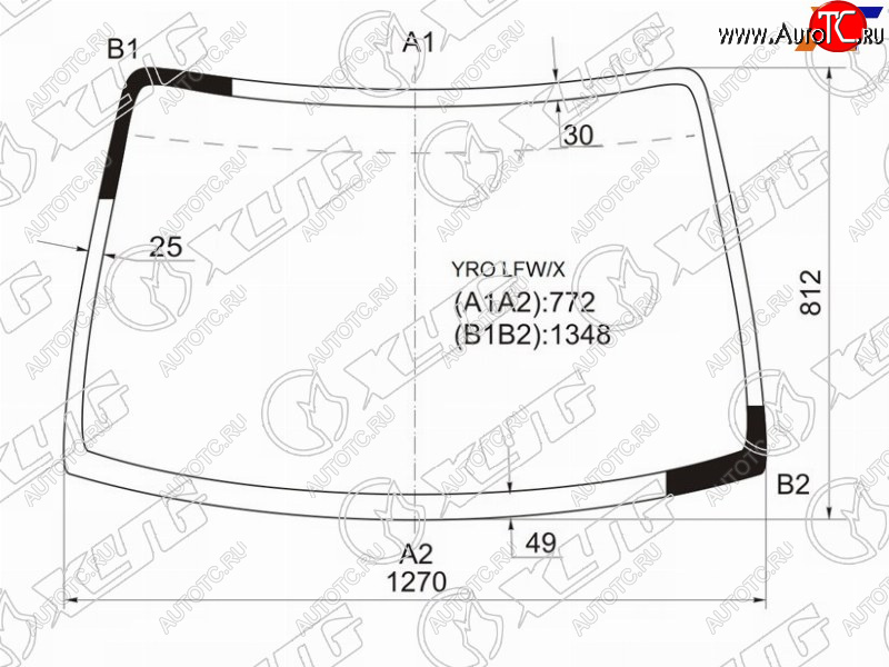 10 899 р. Стекло лобовое MAZDA LAPUTA 99-06 XYG YRO LFW/X, yrolfwx XYG YRO LFW/X  с доставкой в г. Майкоп