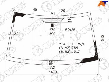 5 299 р. Стекло лобовое Suzuki Escudo 05-17  Grand Vitara 05-16 XYG YT4-L-CL LFW/X  с доставкой в г. Майкоп. Увеличить фотографию 1