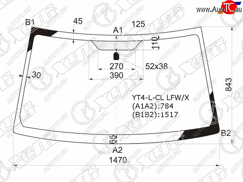 5 299 р. Стекло лобовое Suzuki Escudo 05-17  Grand Vitara 05-16 XYG YT4-L-CL LFW/X  с доставкой в г. Майкоп