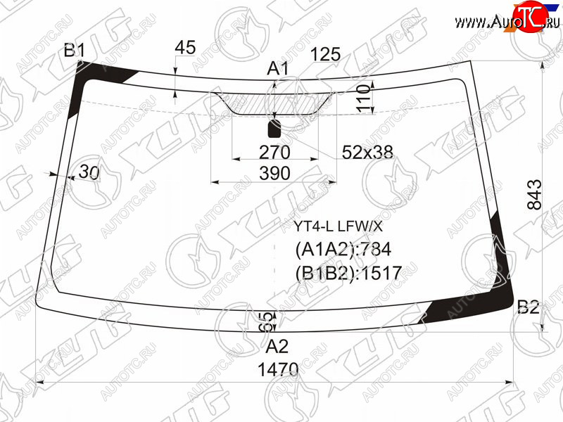 5 299 р. Стекло лобовое Suzuki Escudo 05-17  Grand Vitara 05-16 XYG YT4-L LFW/X  с доставкой в г. Майкоп