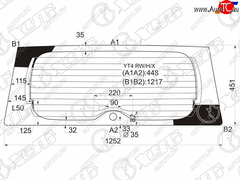 5 849 р. Стекло заднее (Цвет зеленый Обогрев) Suzuki Escudo 05-17  Grand Vitara 05-16 XYG YT4 RW/H/X  с доставкой в г. Майкоп