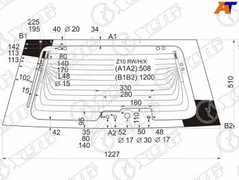 9 599 р. Стекло заднее (Цвет зеленый Обогрев) Nissan Cube 98-02 XYG Z10 RW/H/X  с доставкой в г. Майкоп. Увеличить фотографию 1
