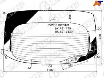9 549 р. Стекло заднее (Цвет зеленый Обогрев Антенна) Toyota Prius (ZVW50) 15-23 XYG ZVW50 RW/H/X  с доставкой в г. Майкоп. Увеличить фотографию 1