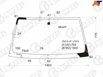4 999 р. Стекло лобовое Toyota Hilux Pick Up 04-15  4Runner 02-09  Fortuner 04-15  Hilux Surf 02-09 XYG ZN215-VP LFW/X  с доставкой в г. Майкоп. Увеличить фотографию 1