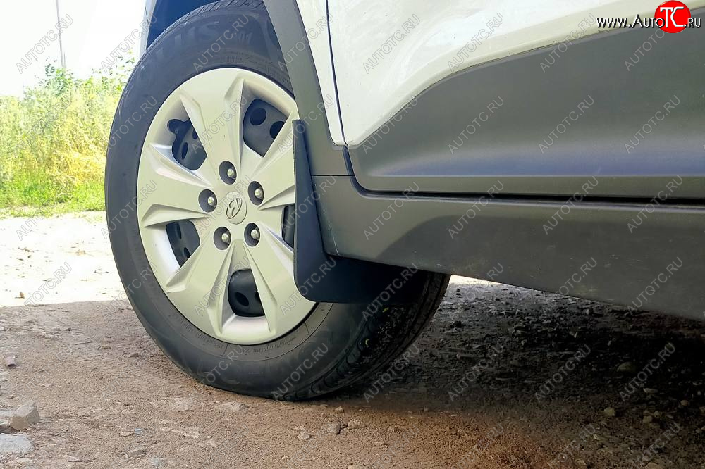 1 579 р. Передние брызговики (увеличенные) Petroil Tuning Hyundai Creta GS дорестайлинг (2015-2019)  с доставкой в г. Майкоп