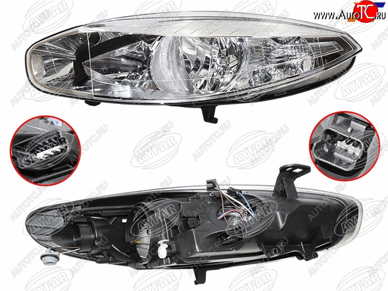 10 799 р. Фара левая (галоген, с электрокорректором) AYFAR Renault Fluence дорестайлинг (2010-2012)  с доставкой в г. Майкоп