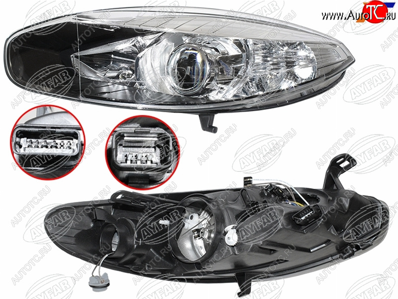 13 699 р. Фара левая (галоген, с электрокорректором) AYFAR Renault Fluence дорестайлинг (2010-2012)  с доставкой в г. Майкоп