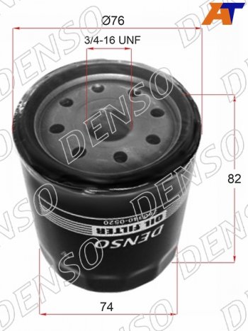 Фильтр масляный TOYOTA 1GFE,#JZ#,1,2MZFE 92- DENSO 260340-0520