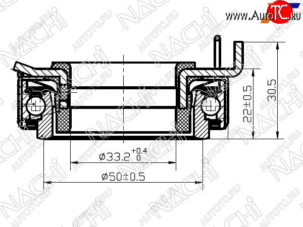 1 699 р. Выжимная муфта сцепления TOYOTA 1E2E3E4E5E3A4A2SZ NACHI 50SCRN31P-4  с доставкой в г. Майкоп