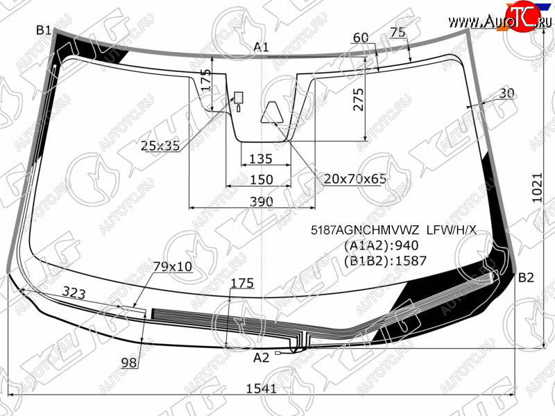 9 449 р. Стекло лобовое (Обогрев щеток Камера Датчик дождя Молдинг) Mazda CX-5 16- XYG 5187AGNCHMVWZ  LFW/H/X  с доставкой в г. Майкоп