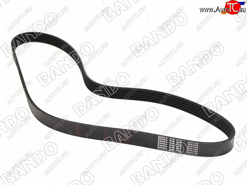 1 369 р. Ремень поликлиновой NISSAN A32VQ20, A33VQ30, B15QG15, P12QG18, Y11QG1#HONDA F23 RA6CL3 98-03 BANDO 6PK1105  с доставкой в г. Майкоп