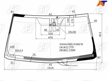9 299 р. Стекло лобовое (Обогрев щеток Антенна Датчик дождя) Toyota Land Cruiser Prado (J150) 09-17  Lexus FUYAO 8394AGNBLAHMZ1B  с доставкой в г. Майкоп. Увеличить фотографию 1