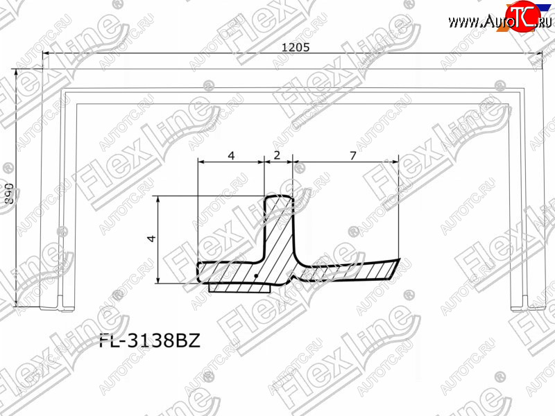 2 599 р. Молдинг лобового стекла Toyota Prius (ZVW30) 09-16  Prius PHV 12-16 FLEXLINE FL-3138BZ  с доставкой в г. Майкоп