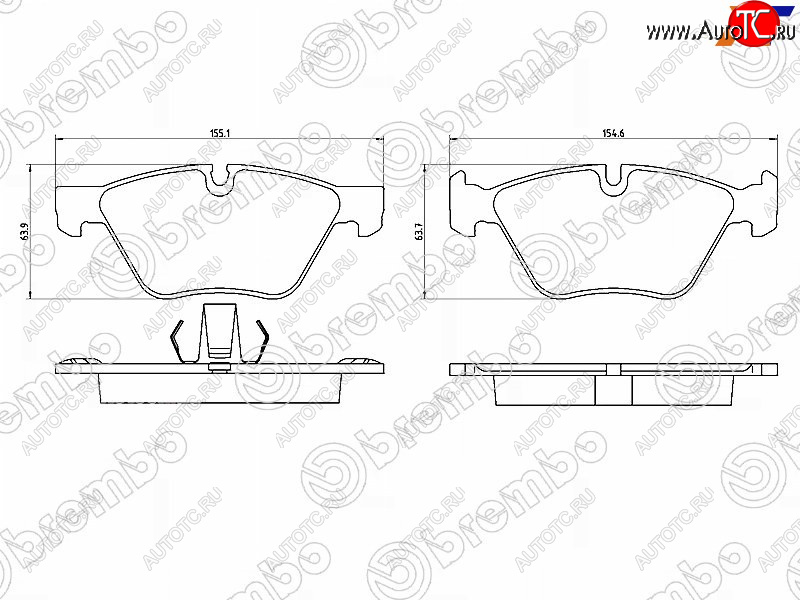 4 799 р. Колодки тормозные передние FL-FR SAT BMW 5 серия F10 седан дорестайлинг (2009-2013)  с доставкой в г. Майкоп