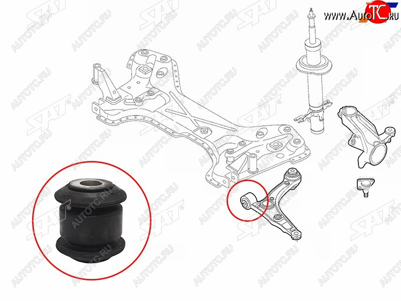 459 р. Сайлентблок Peugeot Boxer 06-  Citroen Jumper 06-  Fiat Ducato 06- SAT ST-1352227080-BU1  с доставкой в г. Майкоп