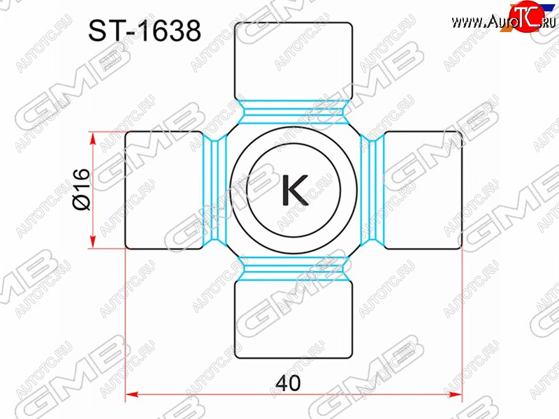 779 р. Крестовина рулевого вала TOYOTA CALDINA AT191 CT19# 92-98CORONA AT190 CT19# ST19# GMB ST-1638  с доставкой в г. Майкоп