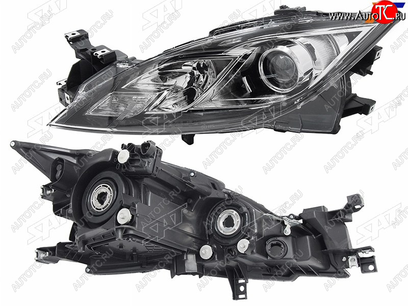 11 799 р. Фара левая (светлая) SAT  Mazda 6  GH (2010-2012) рестайлинг лифтбэк, рестайлинг седан, рестайлинг универсал  с доставкой в г. Майкоп