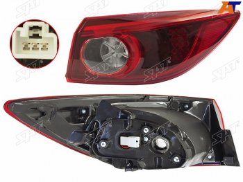 Фонарь задний правый (внешний, LED) SAT Mazda 3/Axela  BM (2016-2019) рестайлинг седан, рестайлинг, хэтчбэк