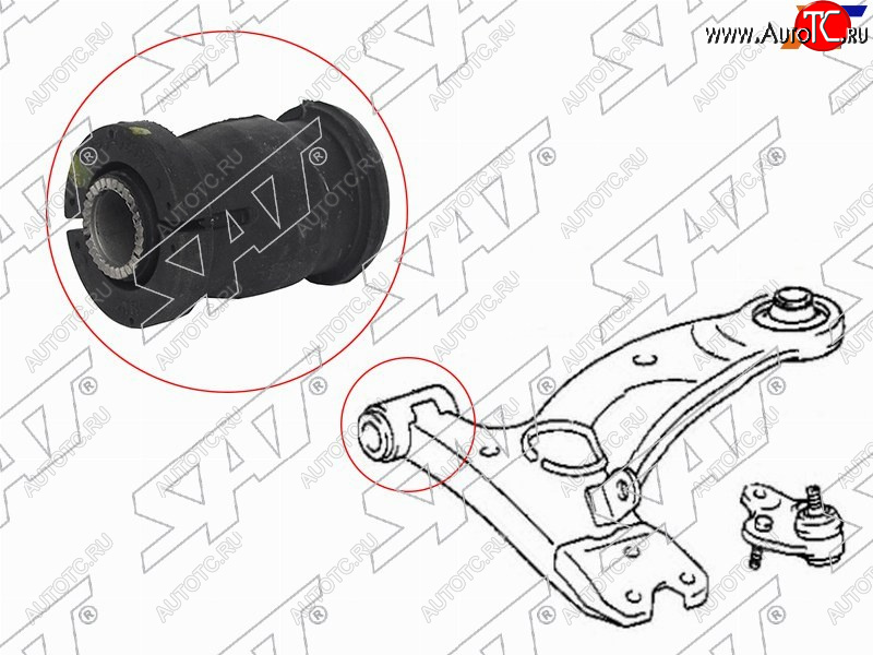 359 р. Сайлентблок Chery Tiggo T11 05-16  Geely Atlas 16-22  Mitsubishi ASX 10-20  Lancer 02-17  Outlan SAT ST-48654-42030  с доставкой в г. Майкоп