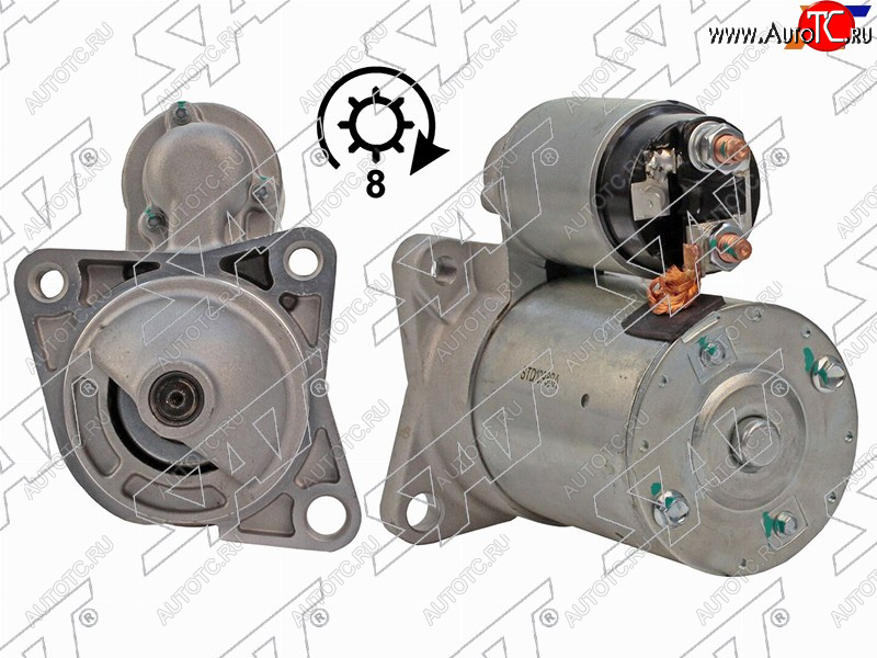 5 499 р. Стартер Kia Rio 00-05  Carens 02-06  Pride 90-11  Sephia 98-04 (0,9 kW Z=8) SAT ST-64-0061  с доставкой в г. Майкоп