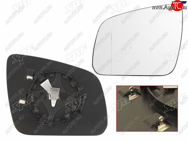 3 599 р. Полотно зеркала MERCEDES W204 06-11 LH асферическое с обогревом                                      SAT ST-MD08-940G-2  с доставкой в г. Майкоп