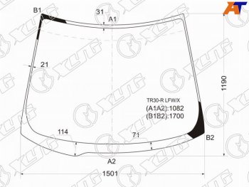 10 649 р. Стекло лобовое Toyota Estima 00-05  Previa 00-07 XYG TR30-R LFW/X  с доставкой в г. Майкоп. Увеличить фотографию 1